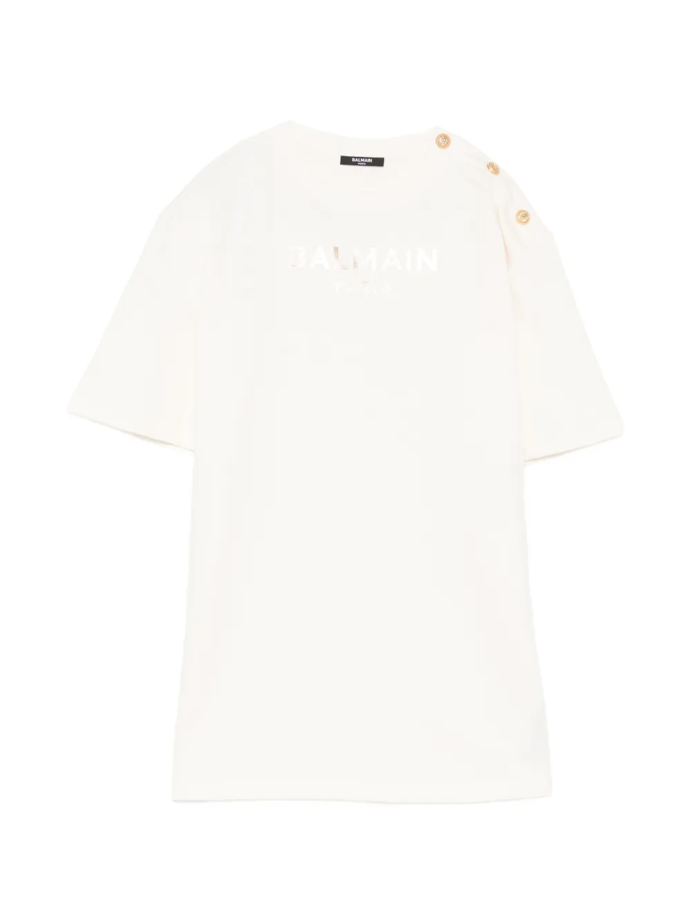 Balmain Kids logo-print dress - Neutrals