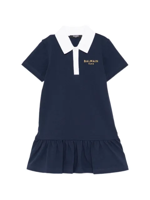 Balmain Kids logo-embroidered dress
