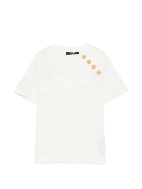 Balmain Kids button-detailed T-shirt