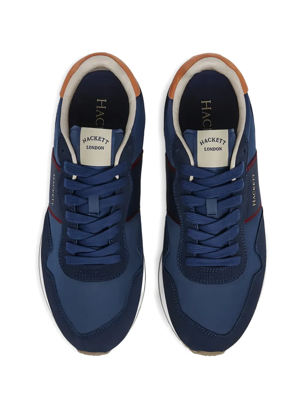 Hackett Sneakers met suède vlakken Blauw