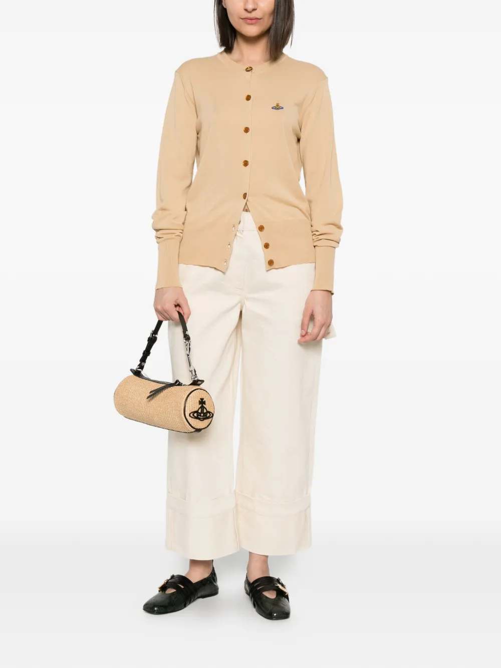 Vivienne Westwood Vest met geborduurd logo Beige