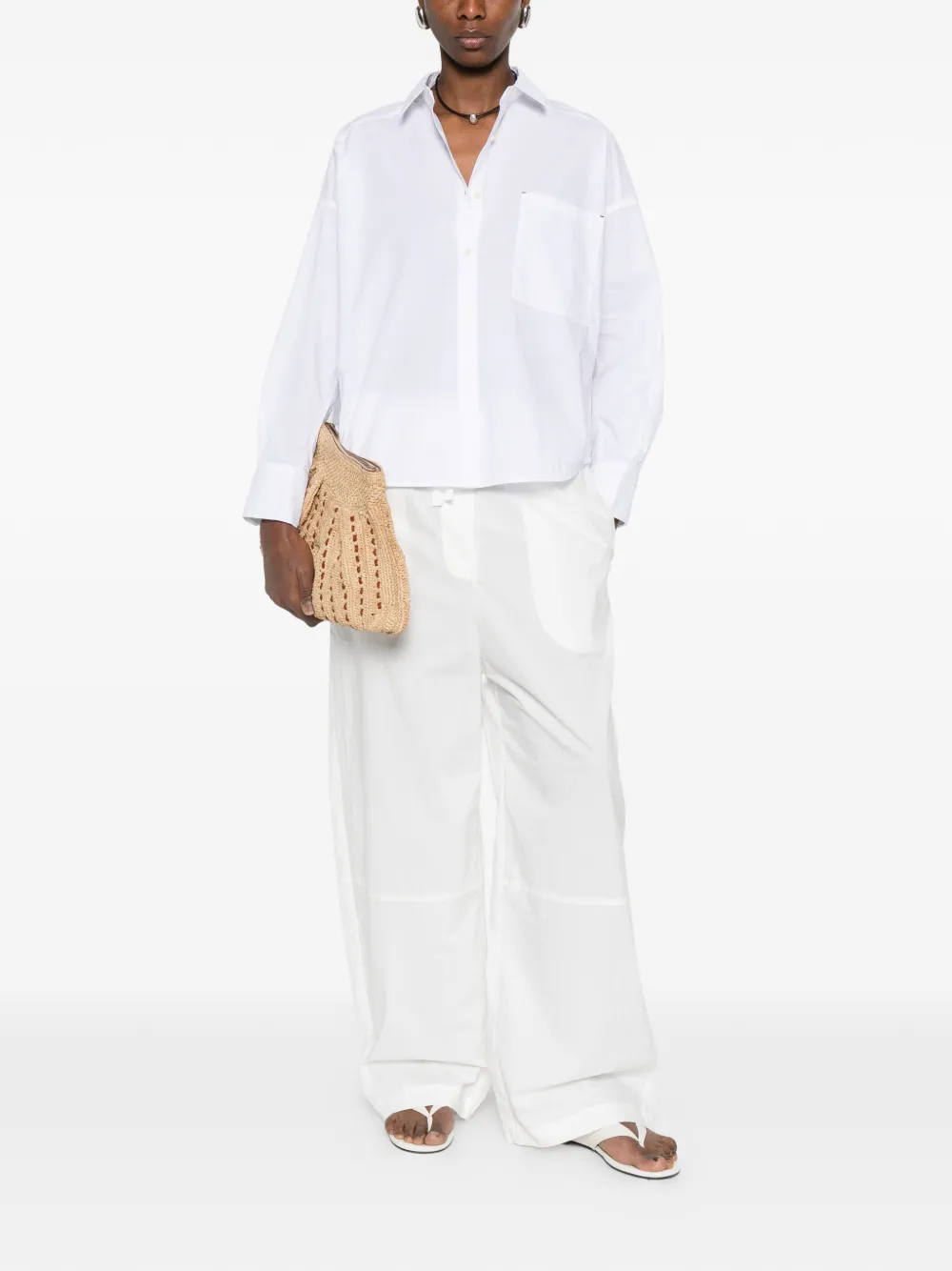  Jcsophie Latina Pocket Collared Shirt - White 