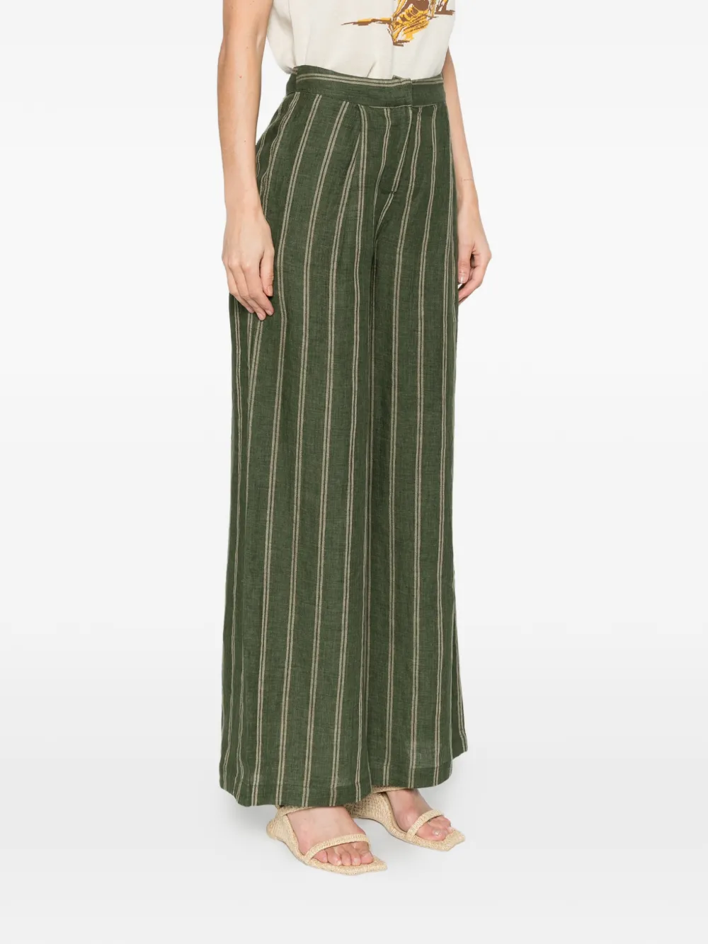  Jcsophie Leroy Striped Palazzo Pants - Green 