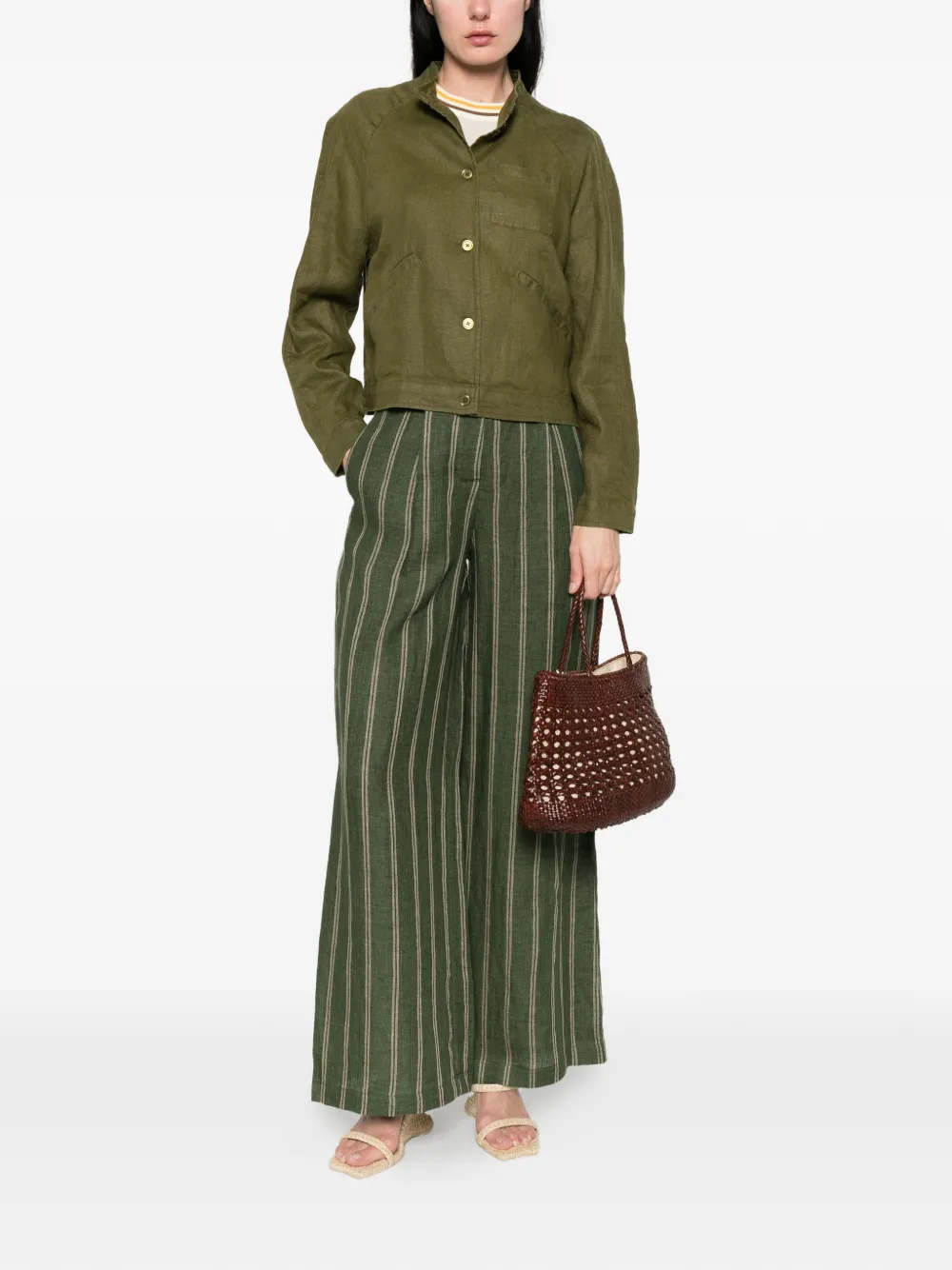  Jcsophie Leroy Striped Palazzo Pants - Green 
