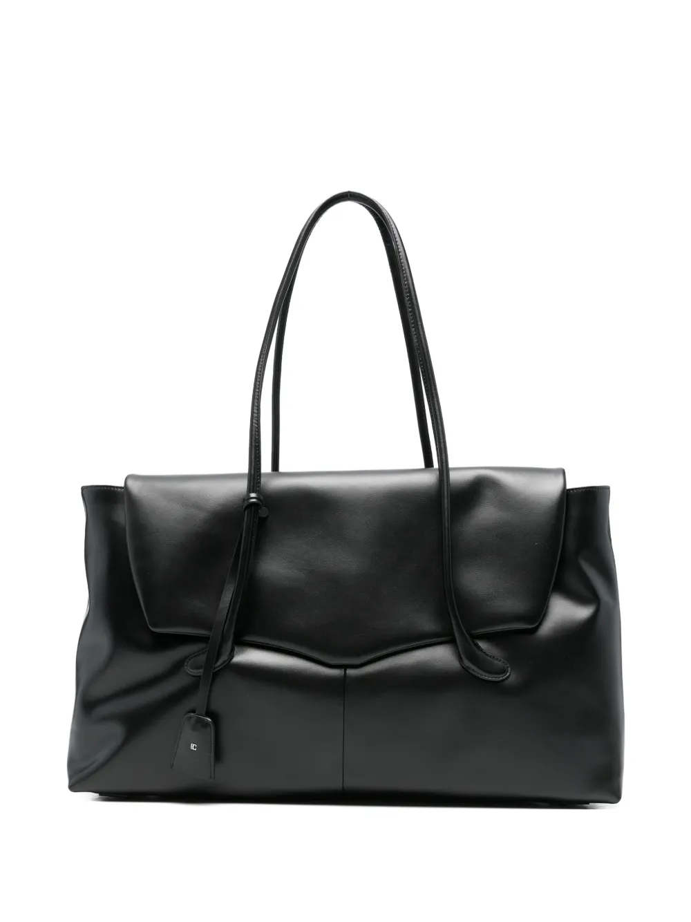 Low Classic Haricot flap tote bag - Nero