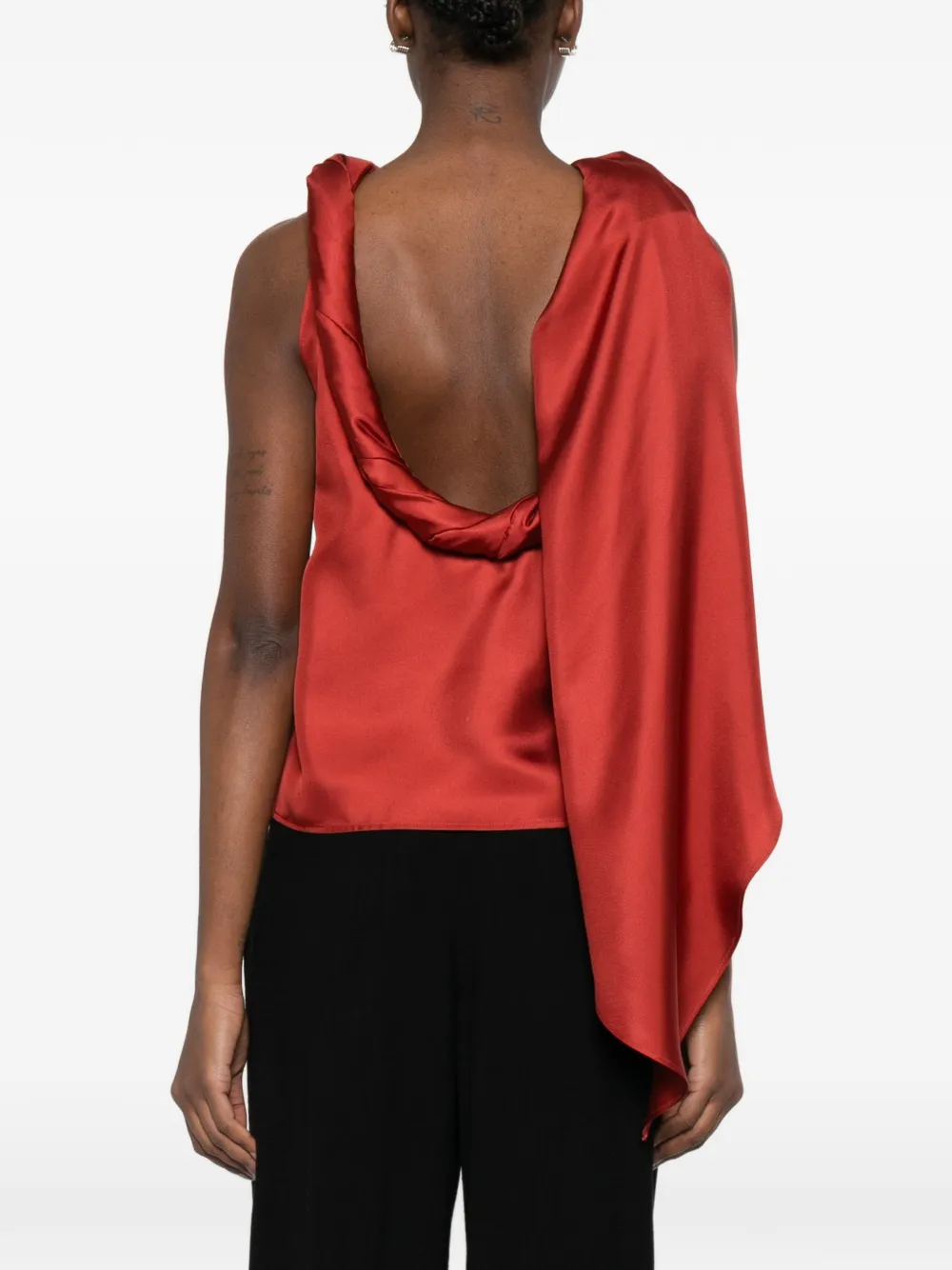 LouLou de Saison Wilma gedrapeerde top Rood