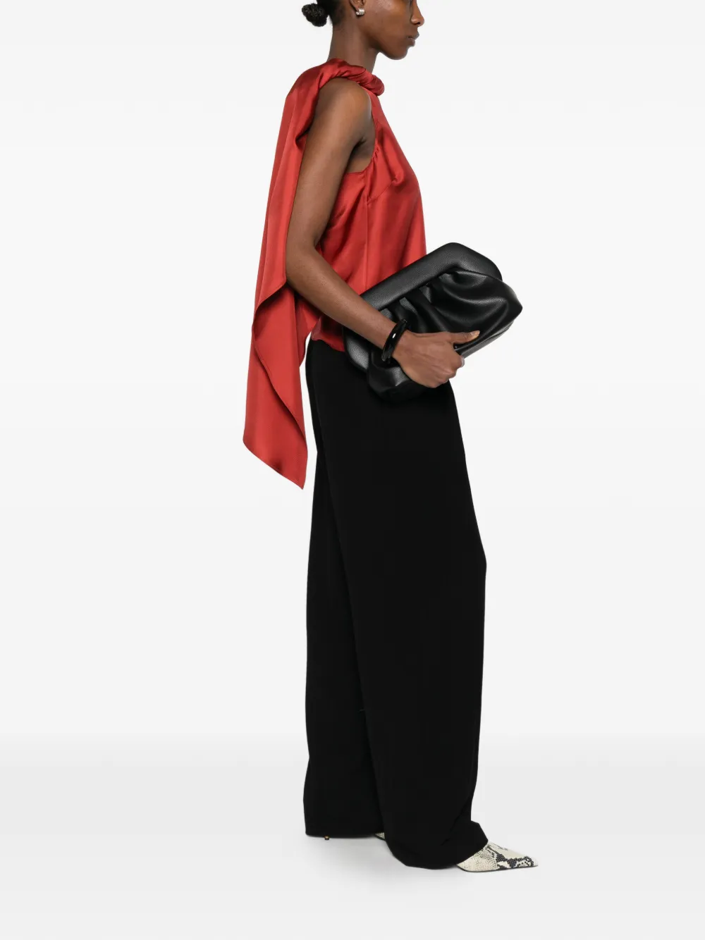  Loulou De Saison Wilma Draped Top - Red 