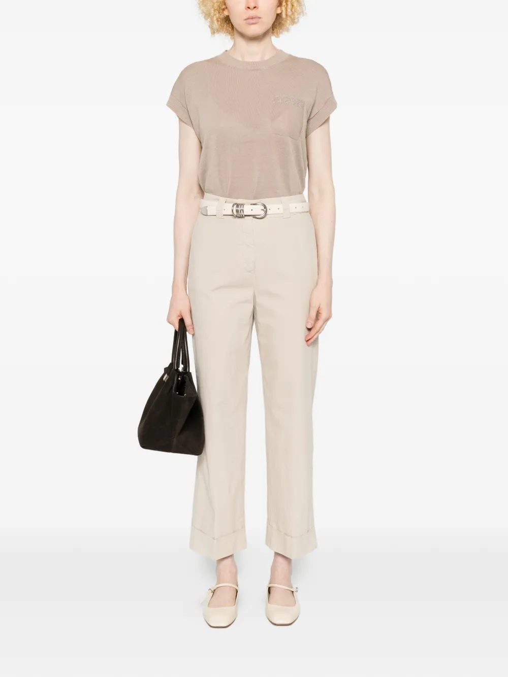  Peserico Cuffed Trousers - Neutrals 