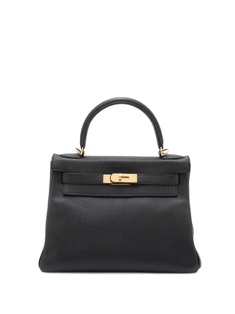 Hermès Pre-Owned 2017 Special Order Clemence Verso Kelly II Retourne 28 satchel - Nero