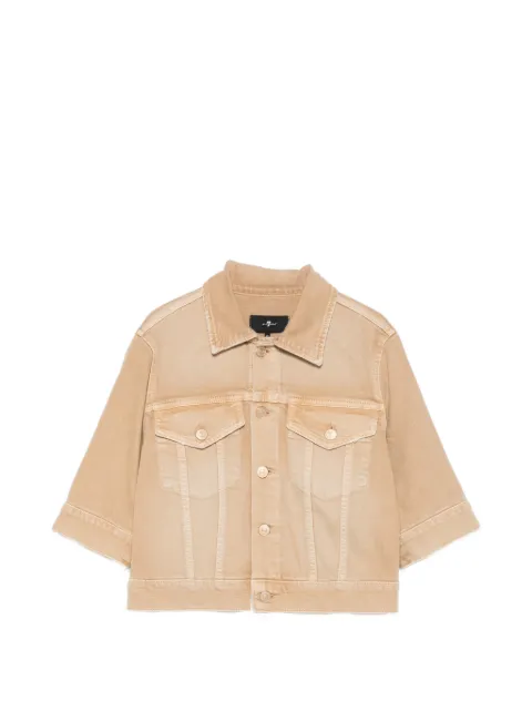 7 For All Mankind chamarra de mezclilla con botones