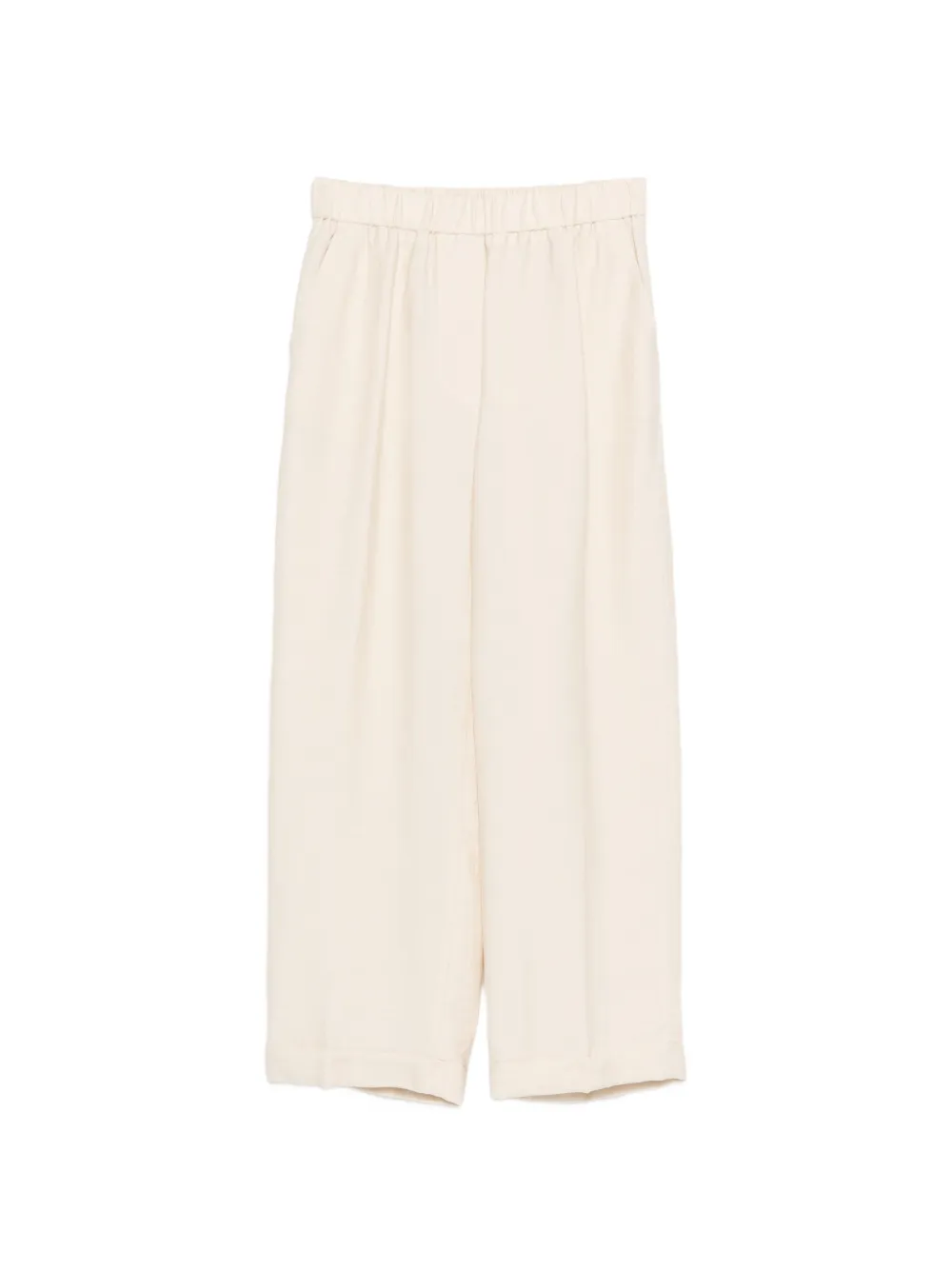 Peserico Pantaloni crop con vita elasticizzata - Toni neutri