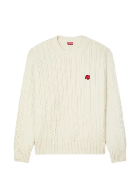 Kenzo Boke Flower cable-knit sweater