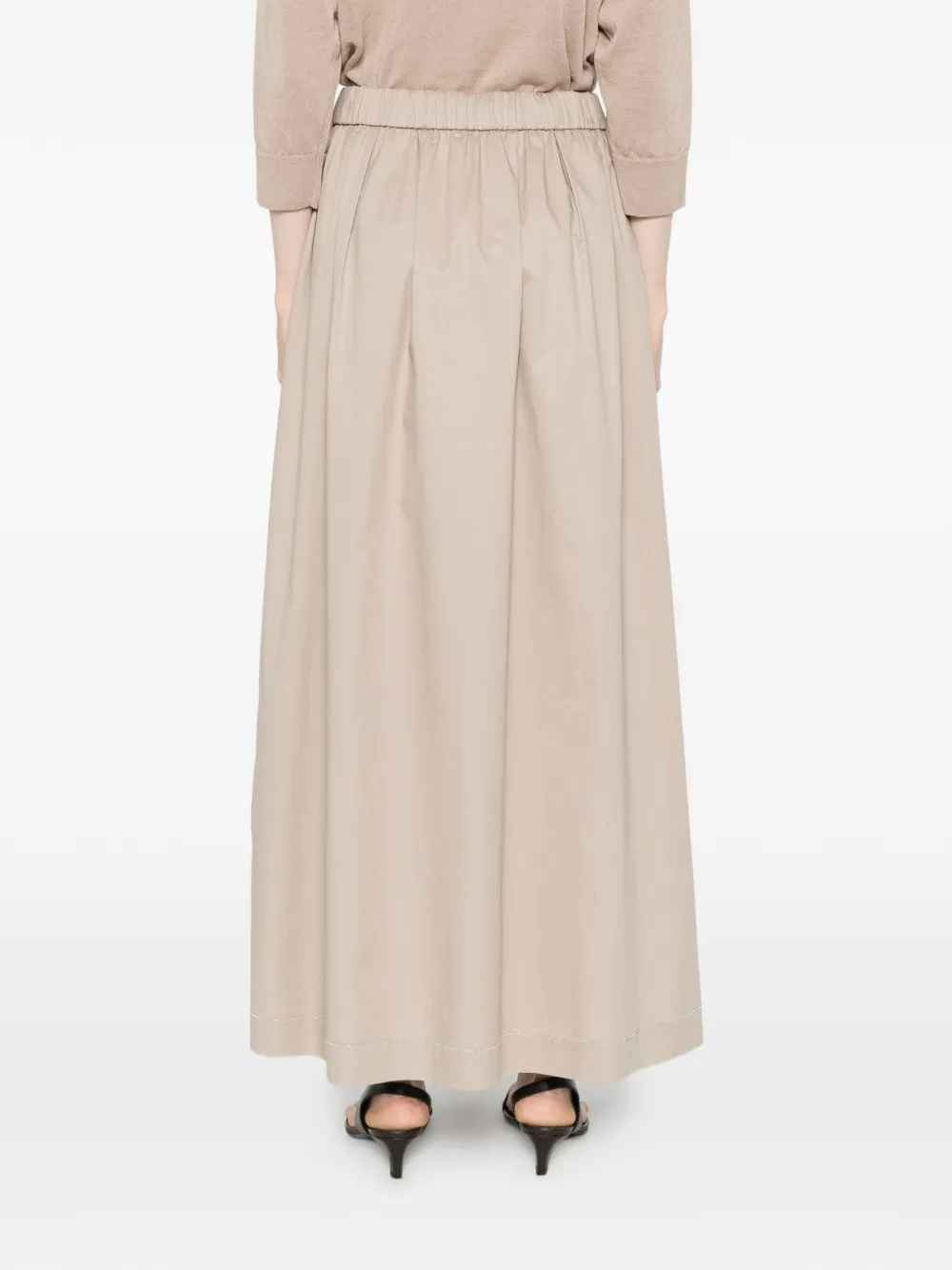 Peserico Rok met elastische tailleband Beige