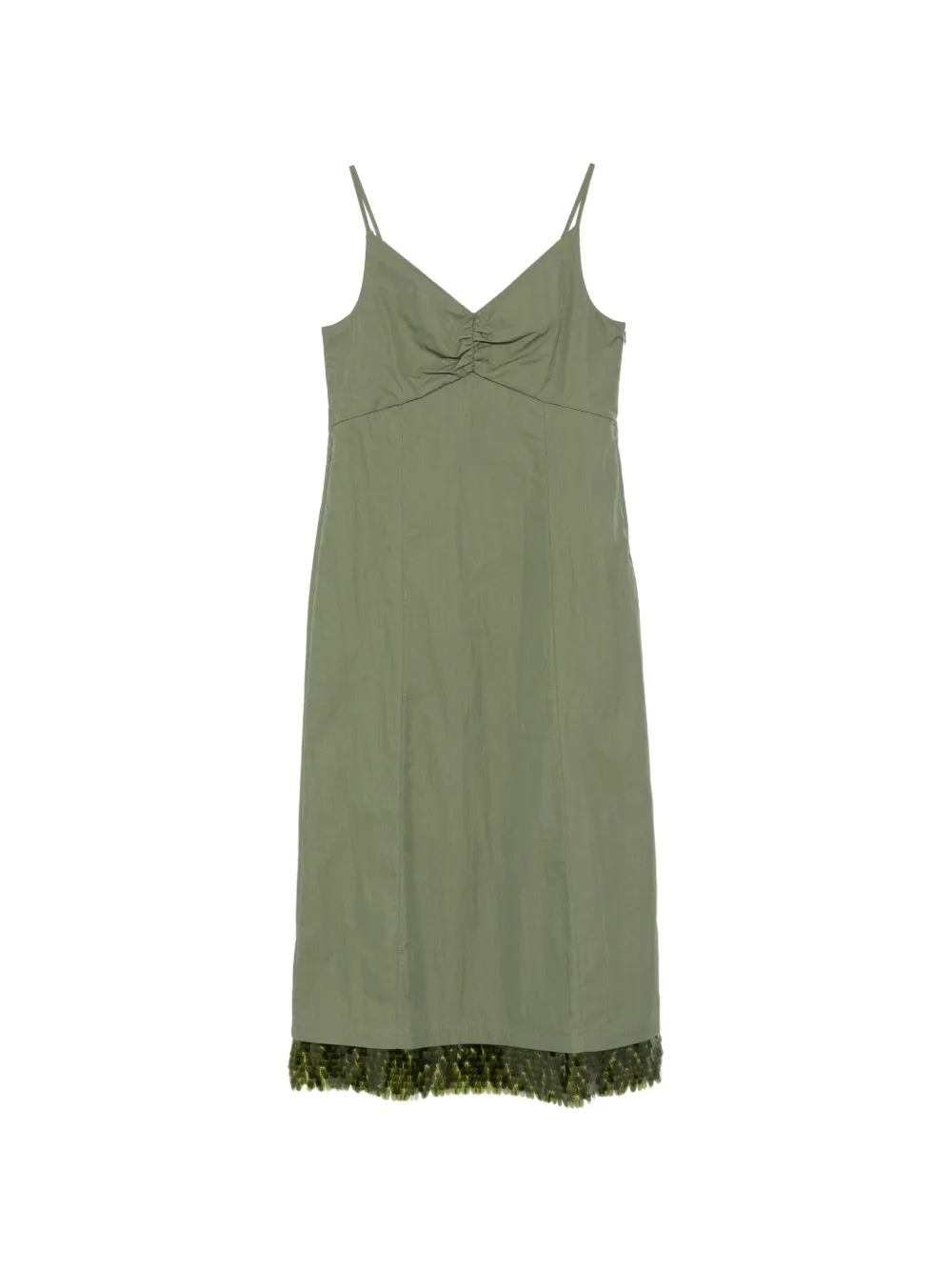 Baum Und Pferdgarten v-neck beaded dress - Verde