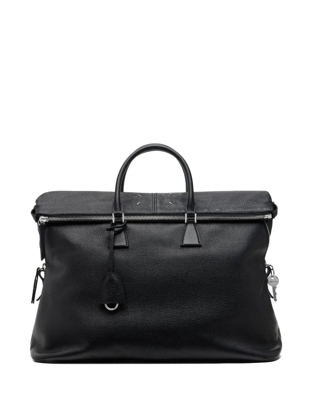 Maison Margiela XL 5AC zip leather tote bag - Nero