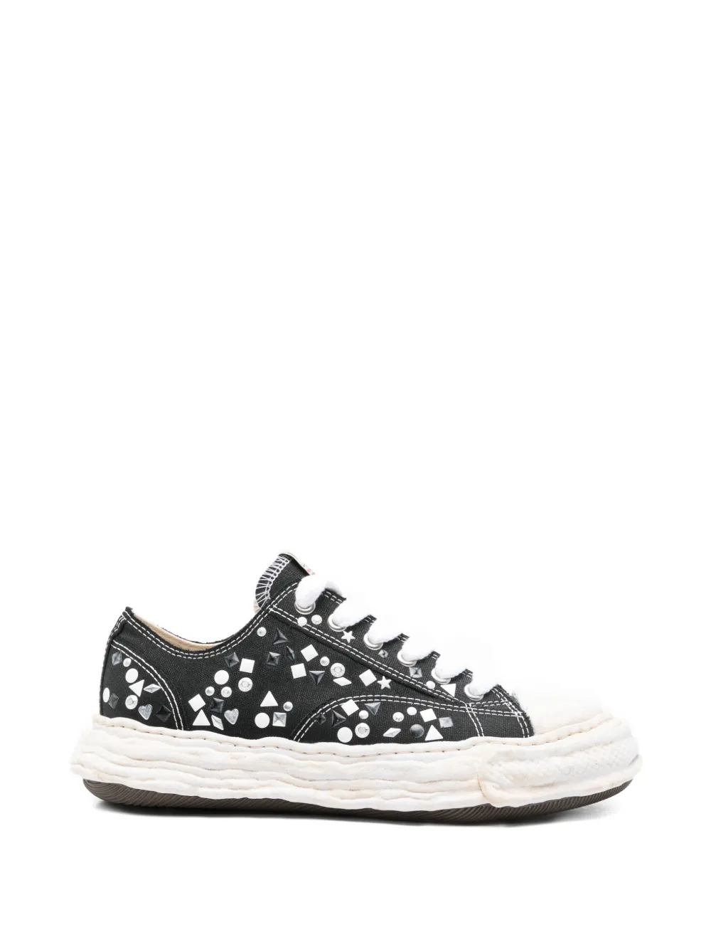 Maison MIHARA YASUHIRO Peterson 23 canvas sneakers met verfraaiing Zwart