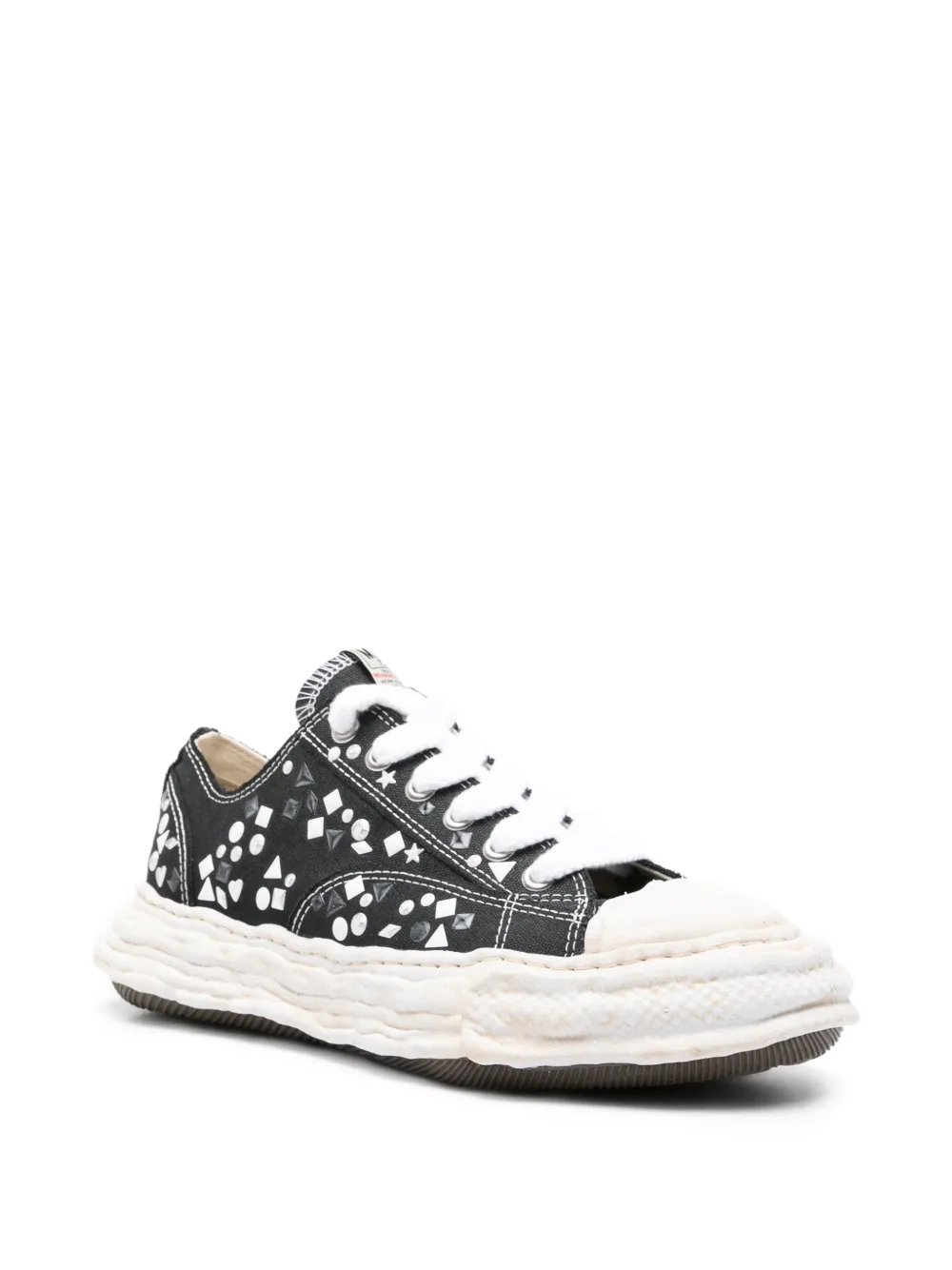 Maison MIHARA YASUHIRO Peterson 23 canvas sneakers met verfraaiing Zwart