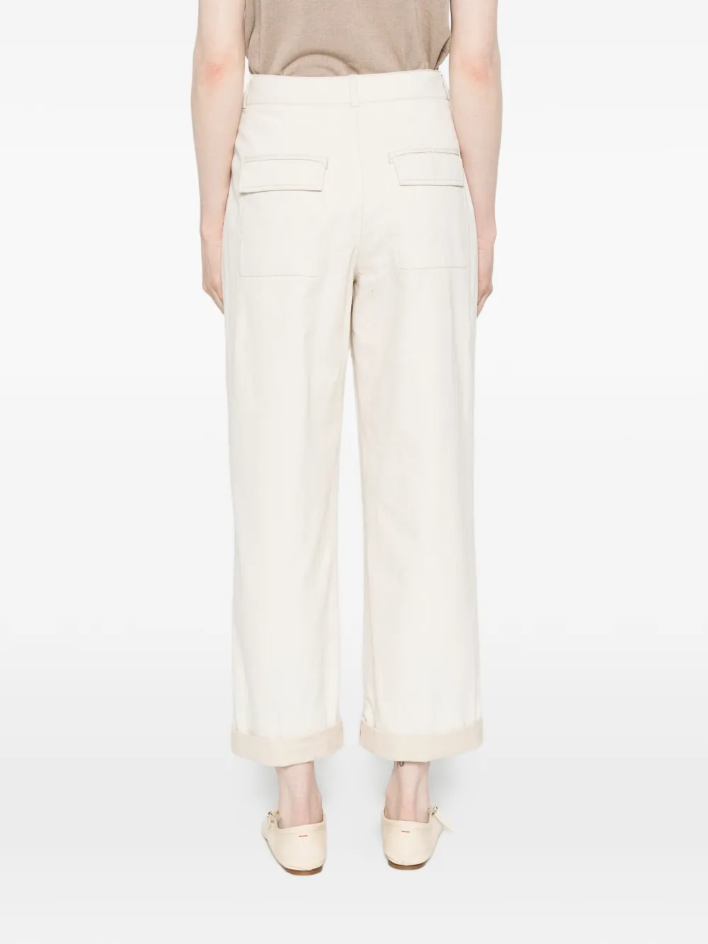 Peserico Broek met cuffs Beige