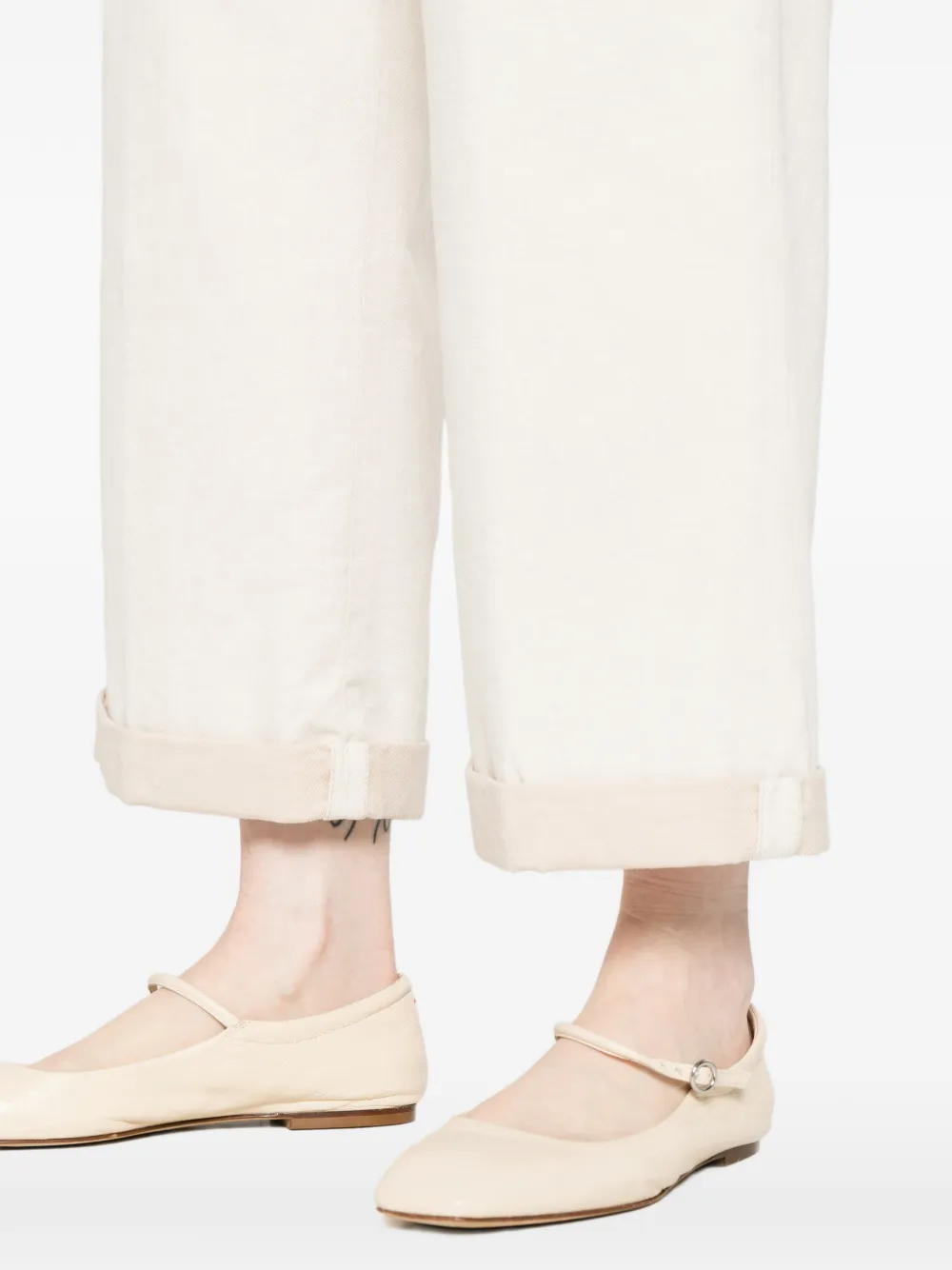 Peserico Broek met cuffs Beige