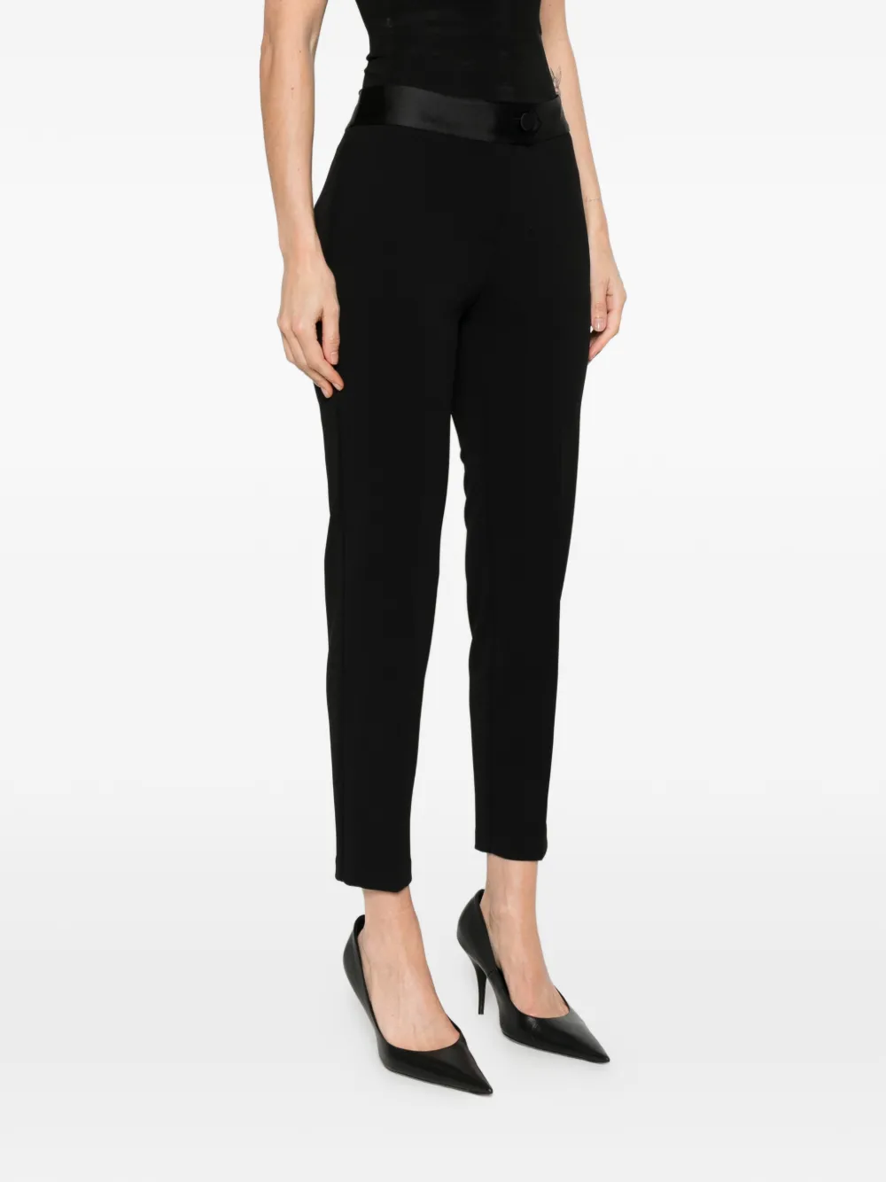  Imperial Contrast-waistband Trousers - Black 