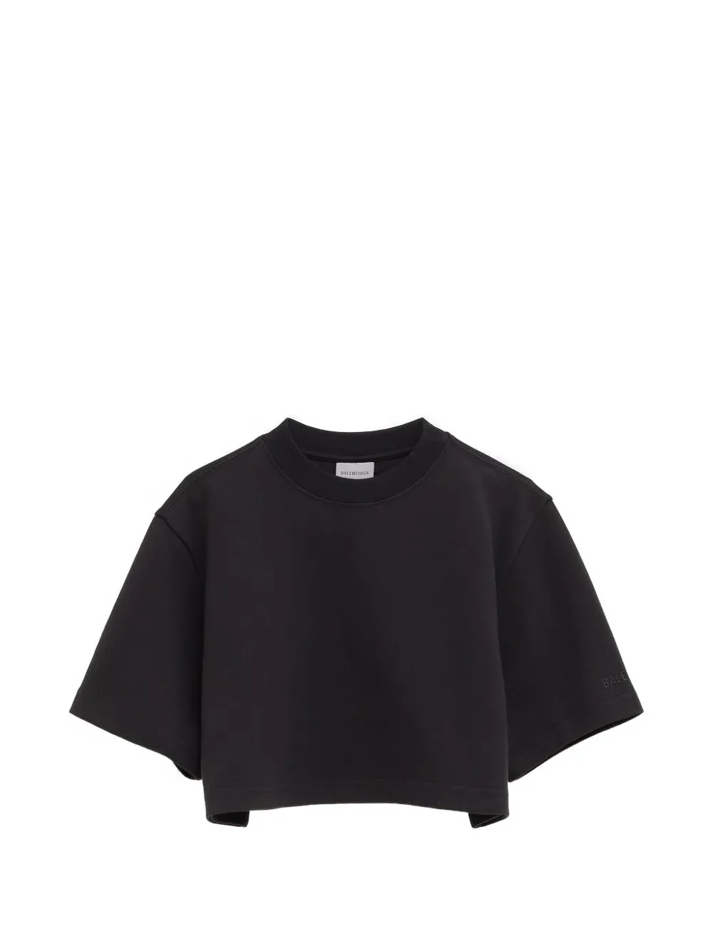 Balenciaga Top corto girocollo - Nero