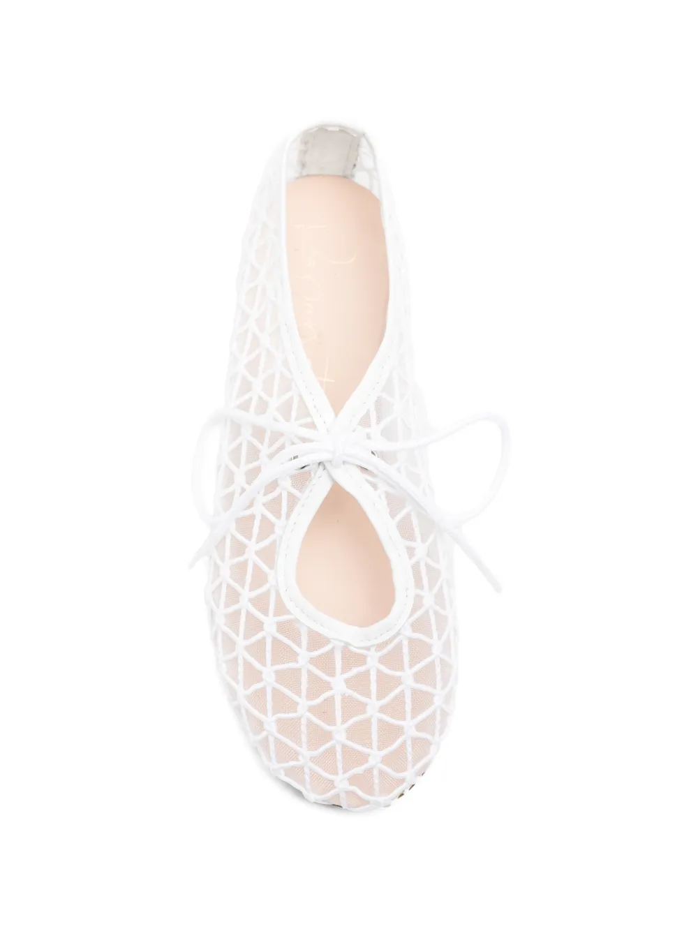 Eli1957 Ballerina's met geometrisch patroon Wit