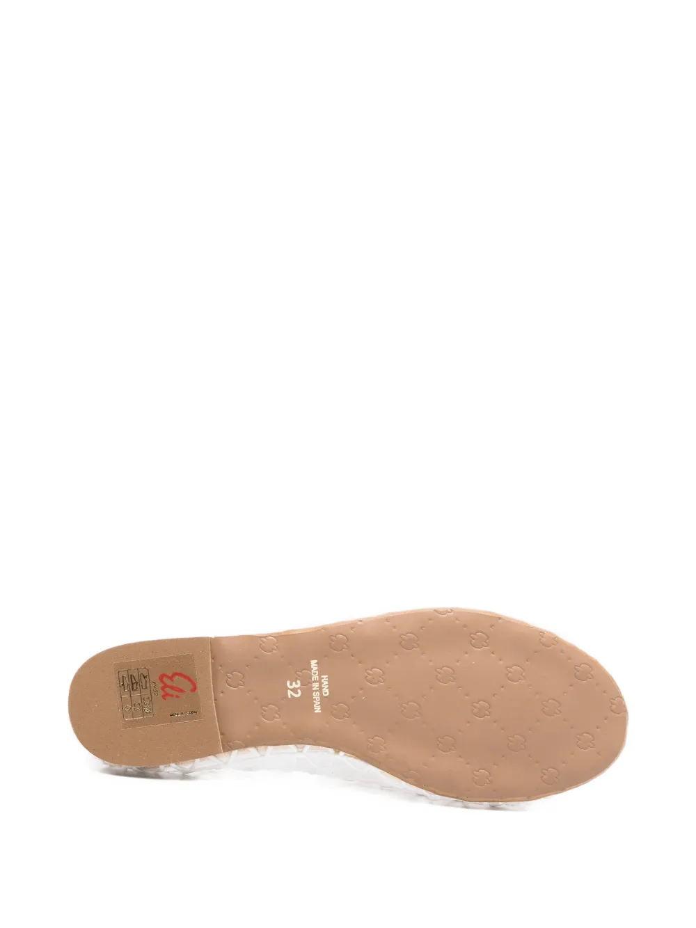 Eli1957 Ballerina's met geometrisch patroon Wit