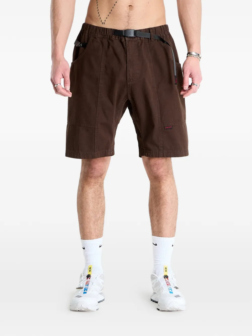 Gramicci Gadget belted shorts - Brown