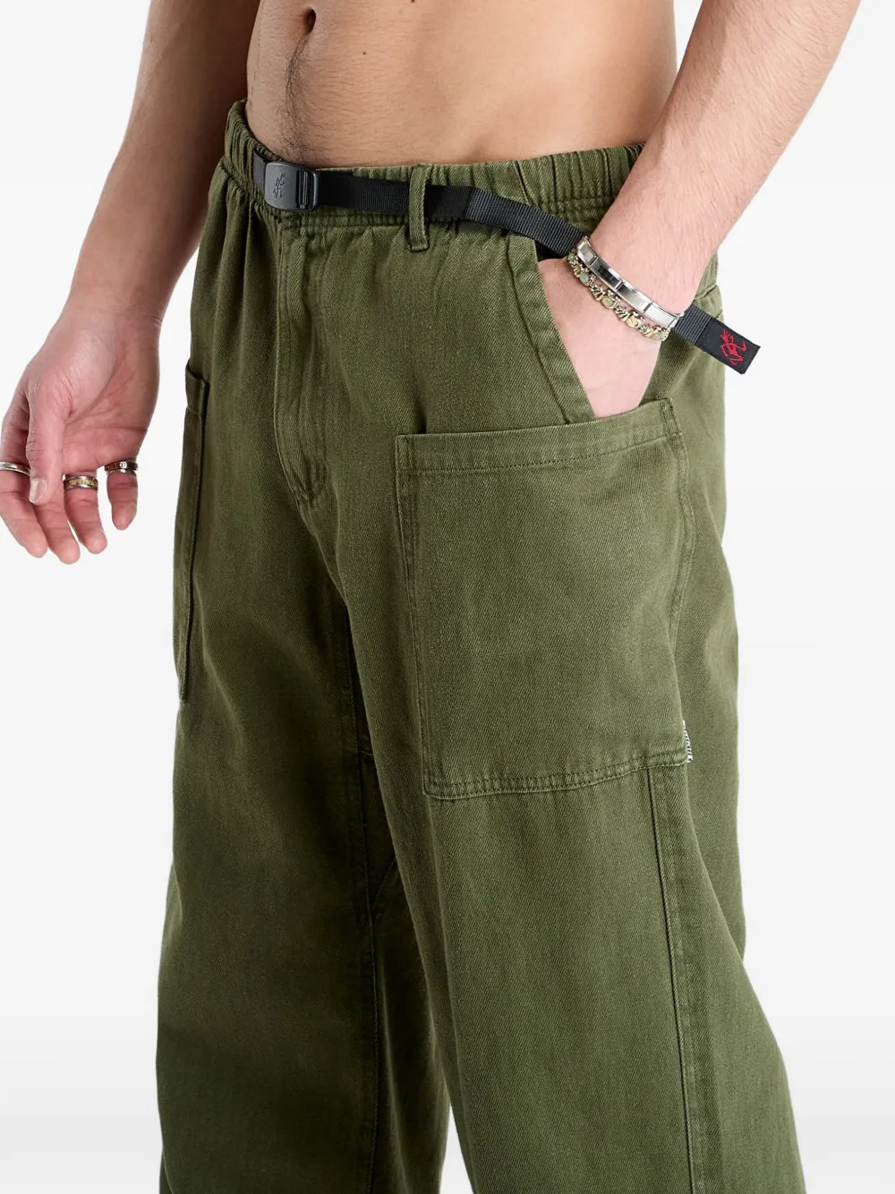 Gramicci Broek met wijde pijpen Groen