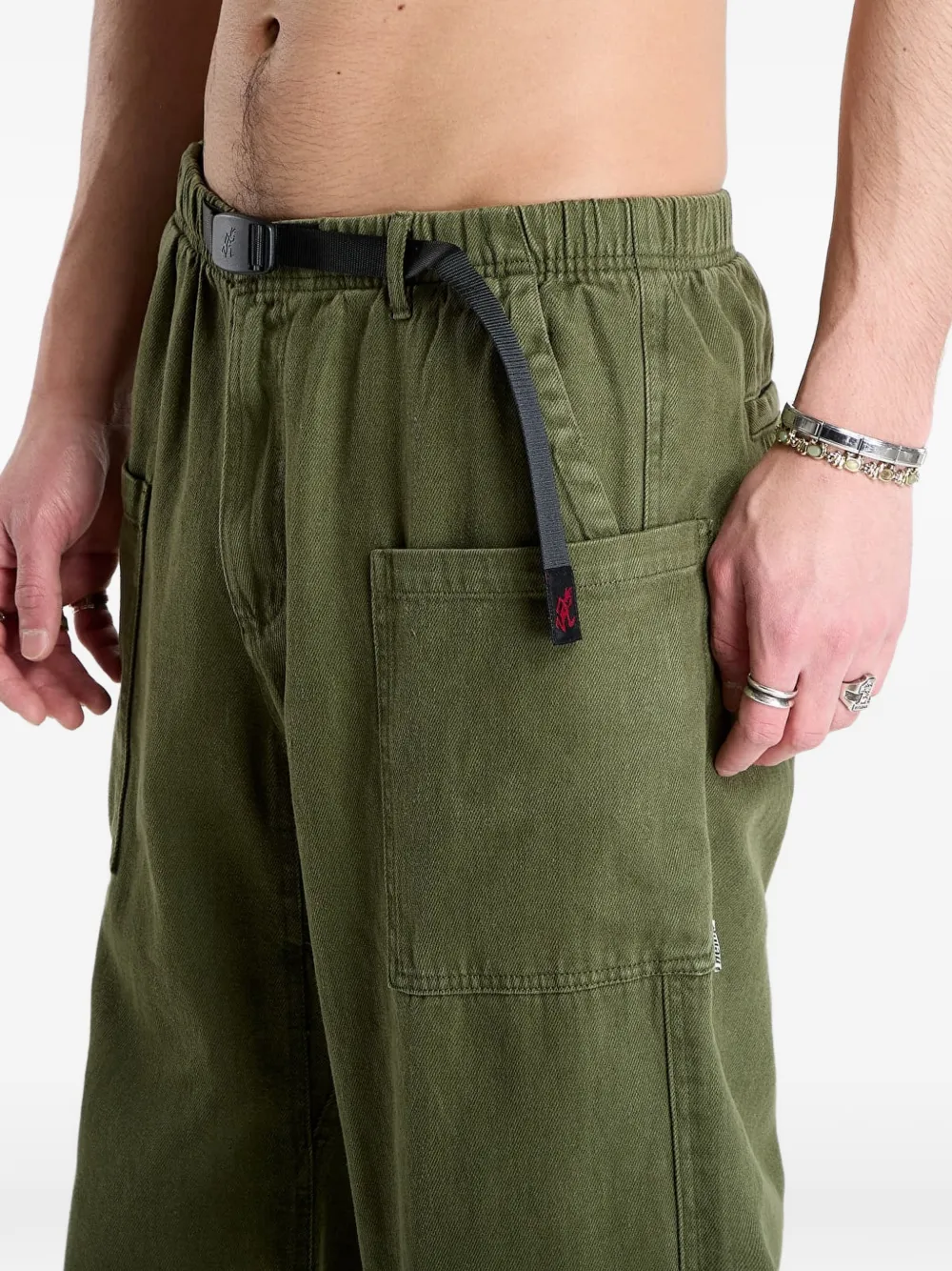 Gramicci Broek met wijde pijpen Groen