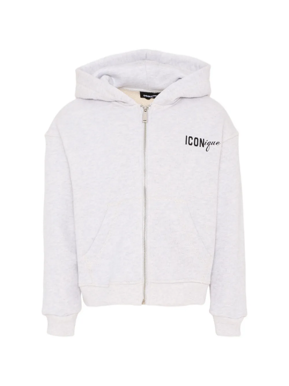 DSQUARED2 KIDS graphic zip hoodie - Grigio