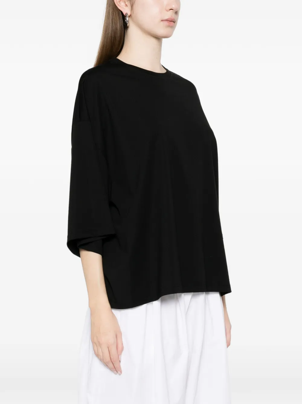  Imperial Camiseta Con Cuello Redondo - Negro 