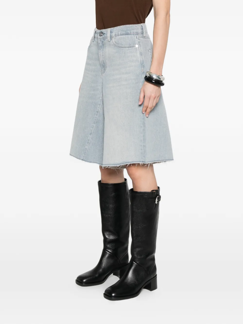 OUR LEGACY Shorts met franje Blauw