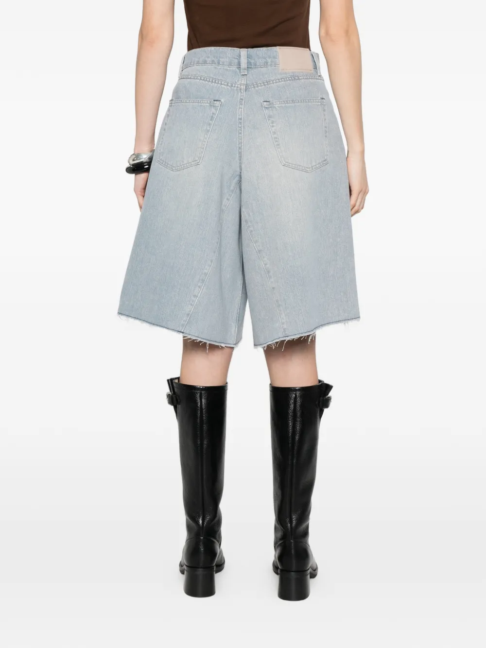 OUR LEGACY Shorts met franje Blauw