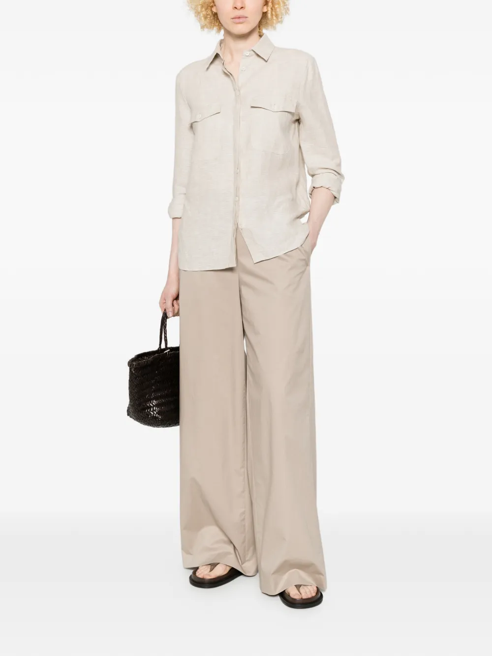  Peserico Elasticated-waistband Trousers - Neutrals 