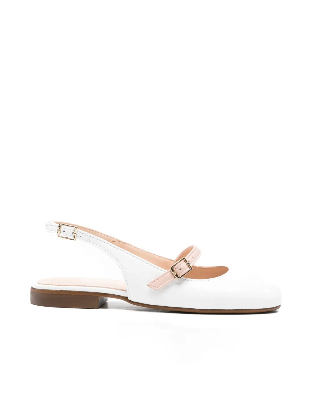 Eli1957 buckle-strap ballet flats - Bianco