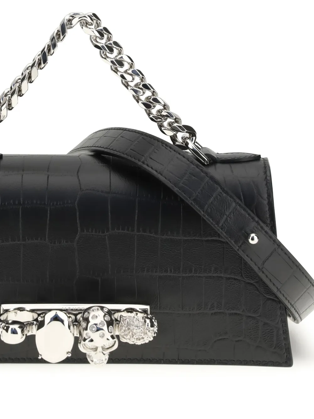 Alexander McQueen Mini-schoudertas met verfraaiing Zwart