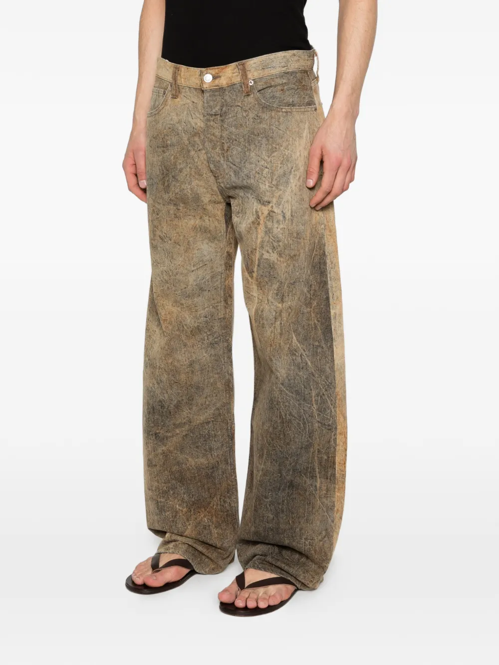  Agolde Afton Faded Jeans - Brown 