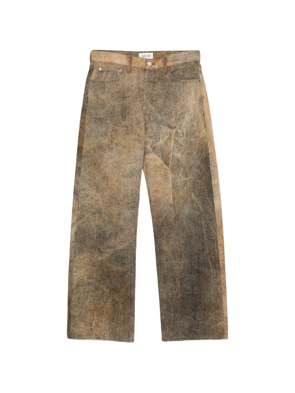 AGOLDE Afton faded jeans - Marrone