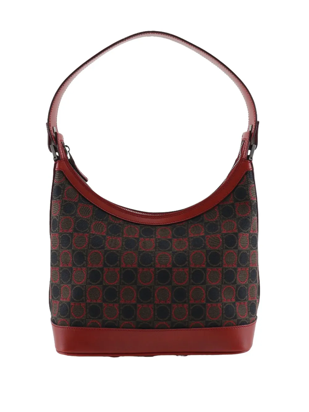 Ferragamo Pre-Owned 2010-2026 Gancini Canvas shoulder bag - Marrone