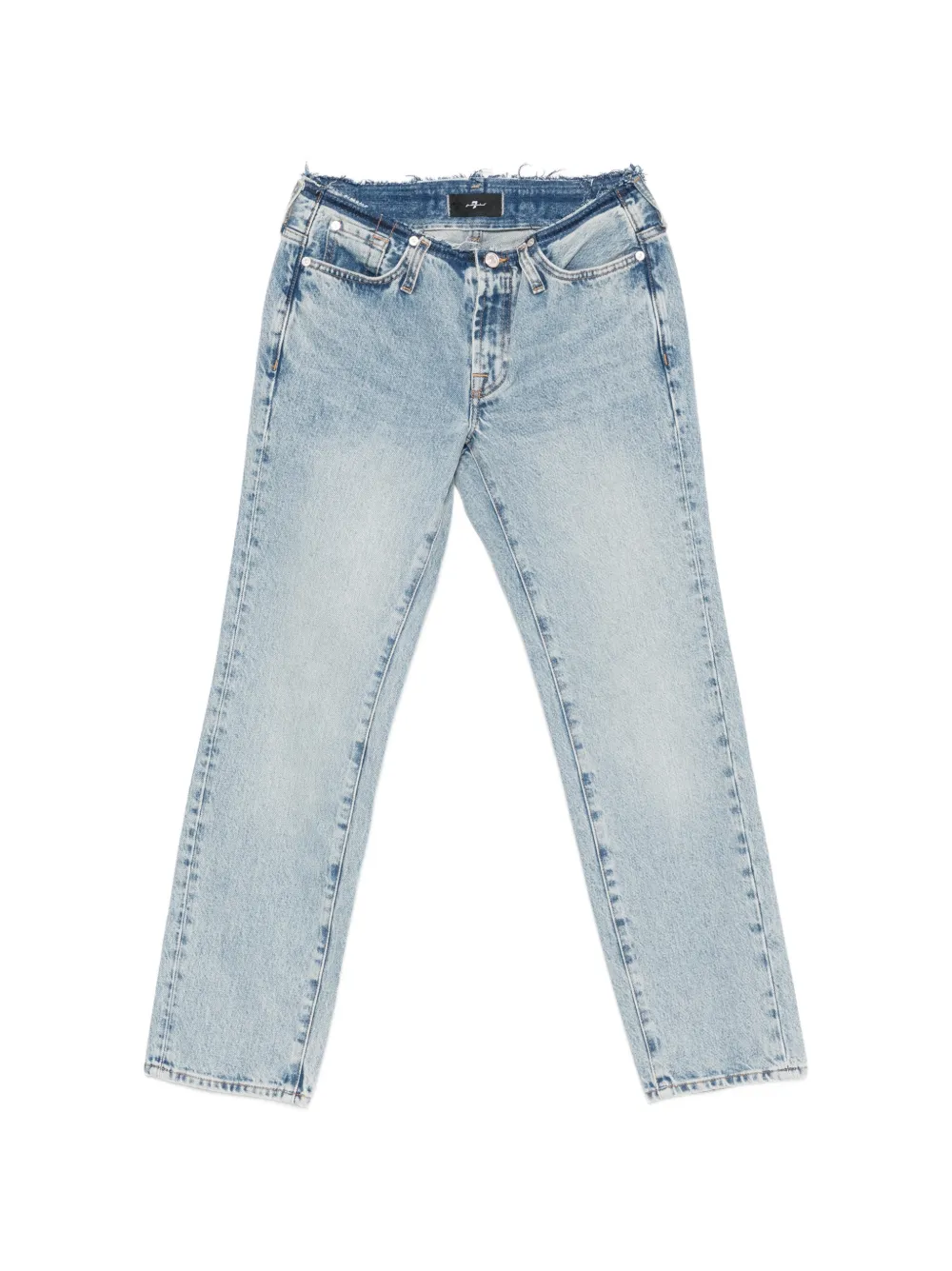 7 For All Mankind frayed-trim jeans - Blu