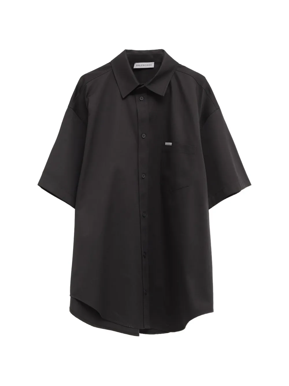 Balenciaga Camicia a maniche corte con logo - Nero