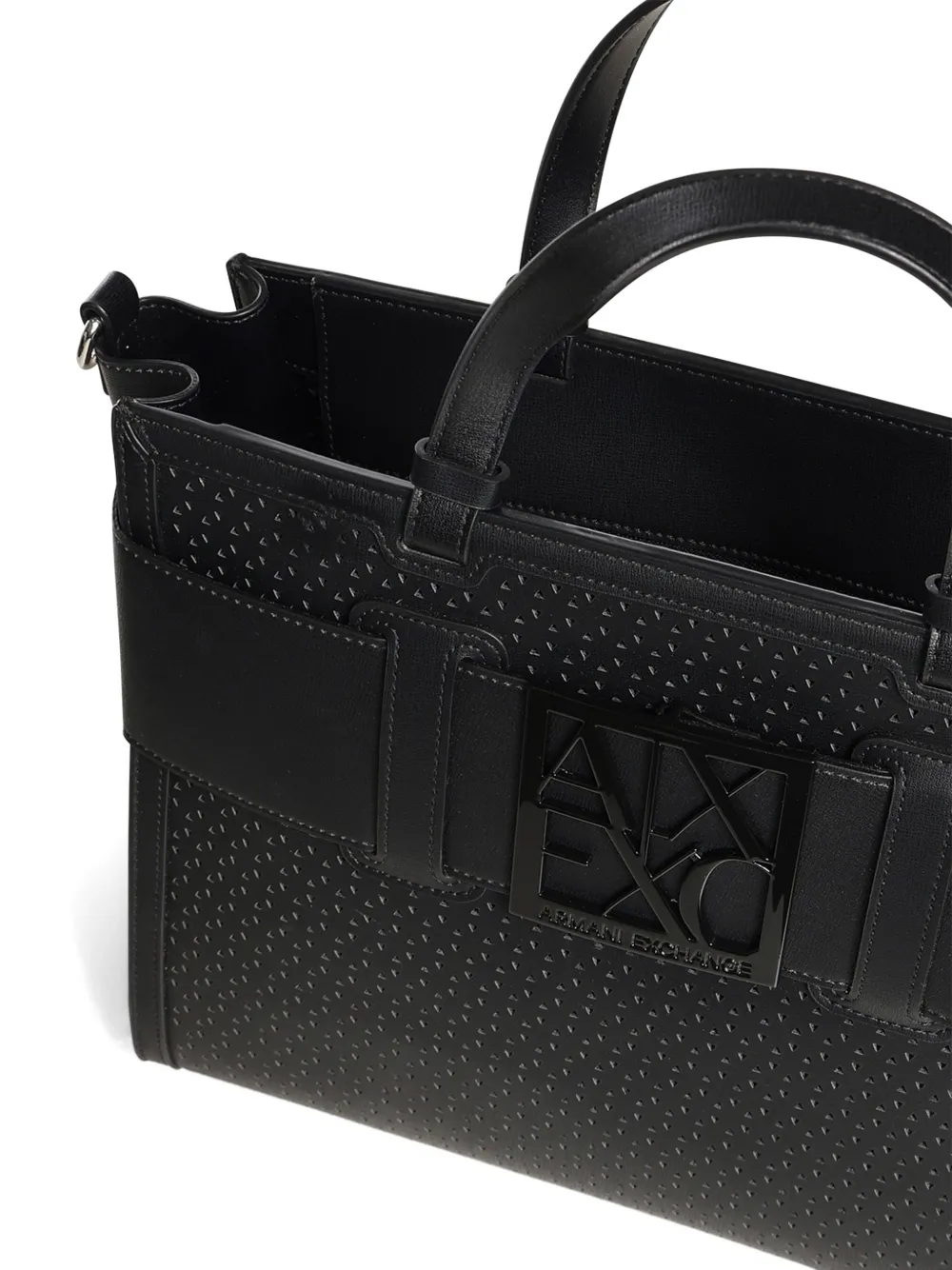 Armani Exchange Schoudertas met logoplakkaat Zwart