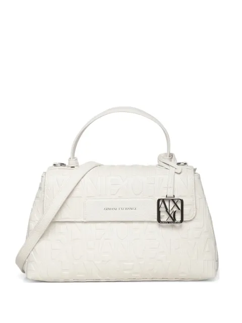 Armani Exchange embossed top-handle bag