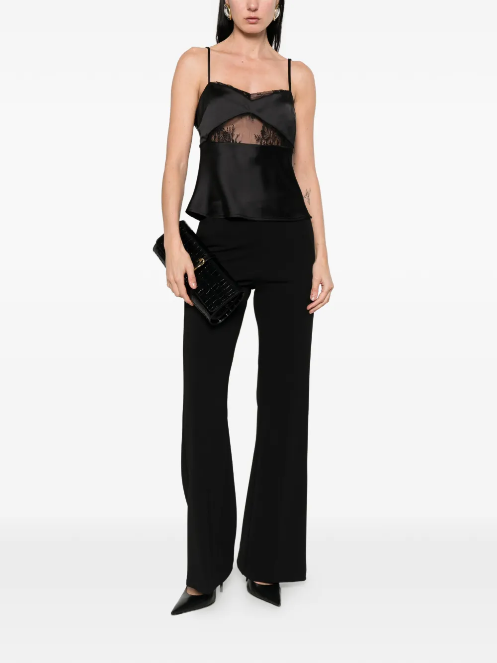  Imperial Lace-trim Top - Black 