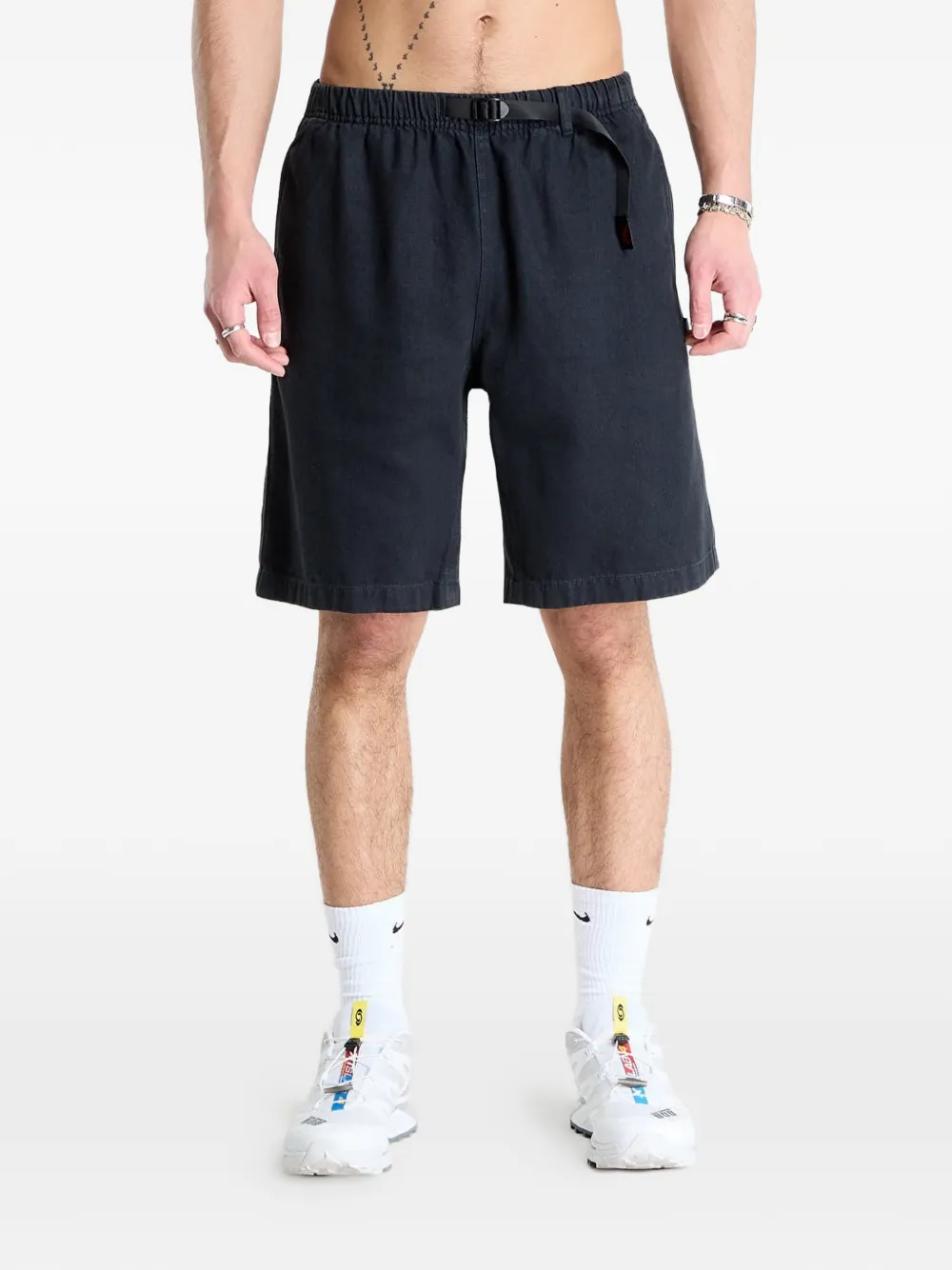 Gramicci belted track shorts - Nero