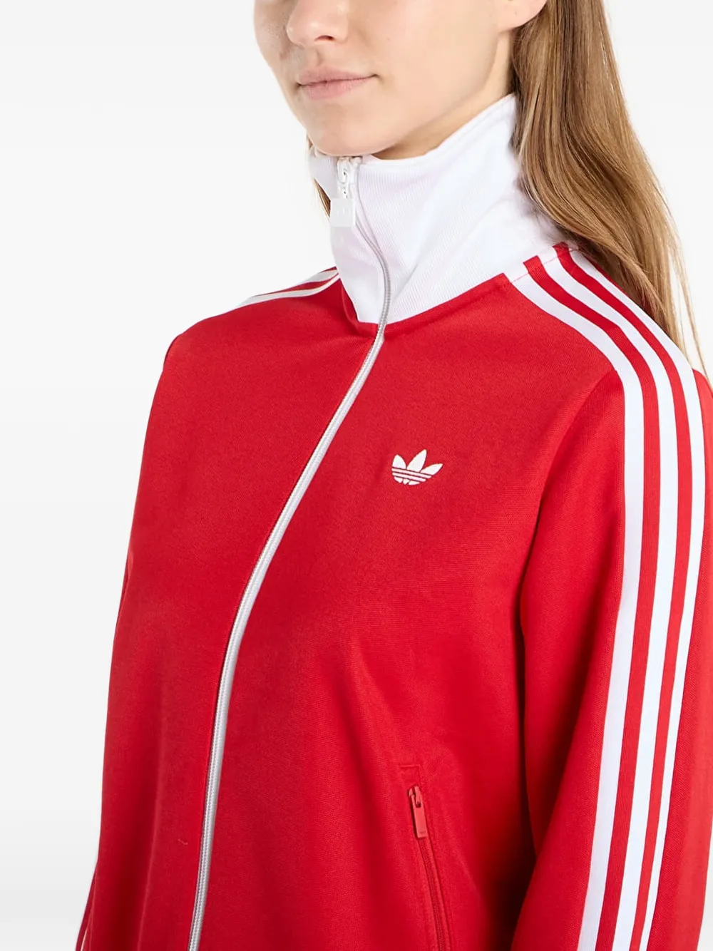 adidas Classic sweater met rits Rood