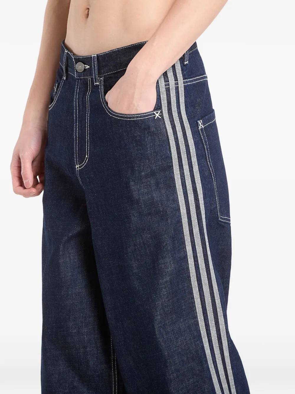 adidas 3-Stripes jeans Blauw