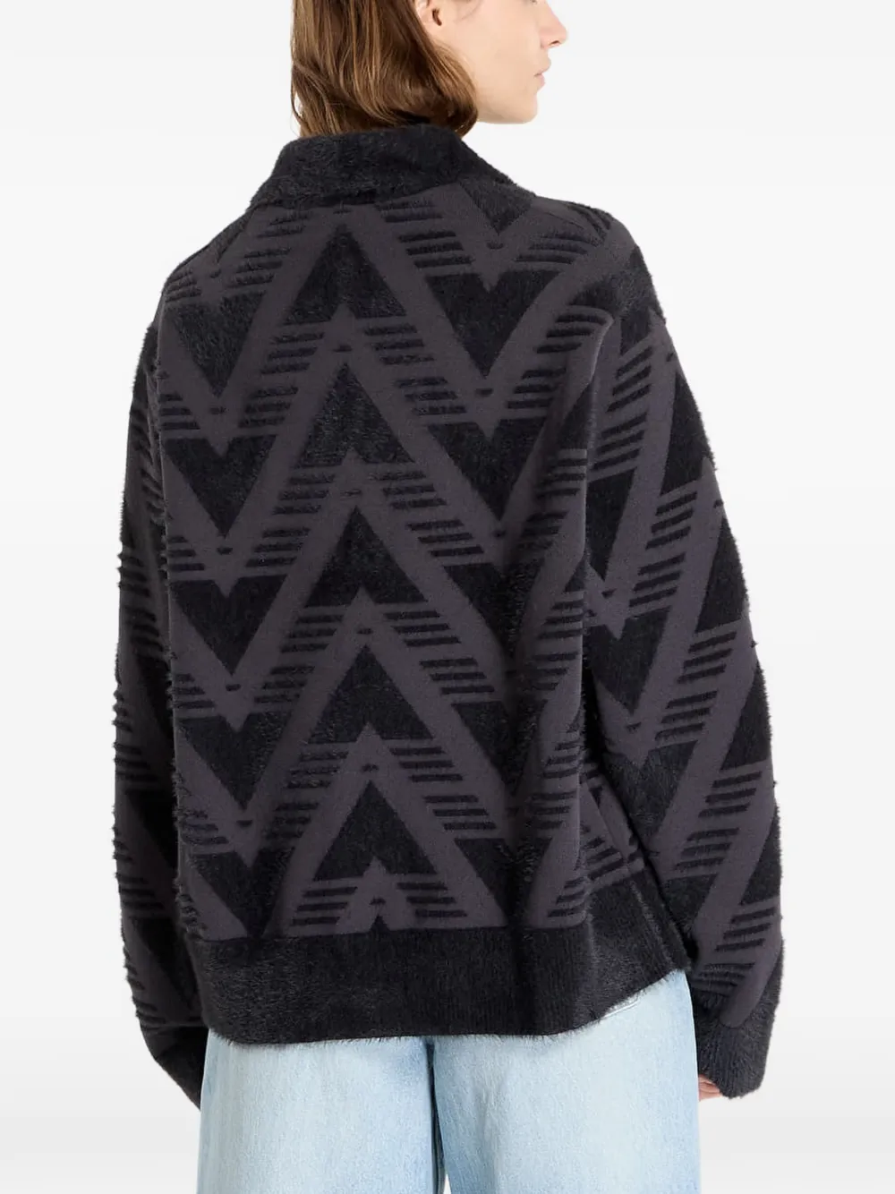  Adidas Patterned Sweatshirt - Black 
