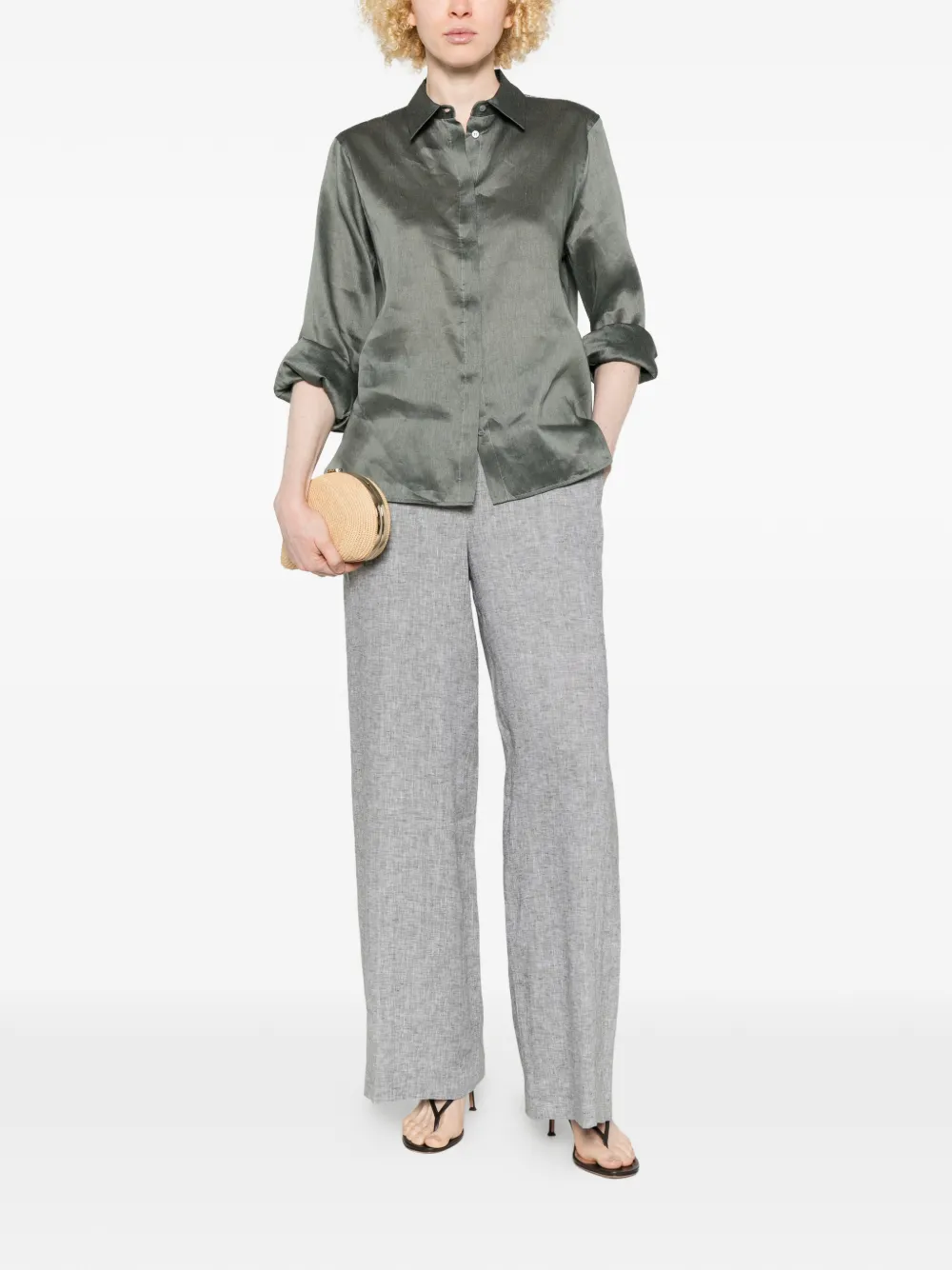 Peserico Blouse met verfraaide afwerking Groen